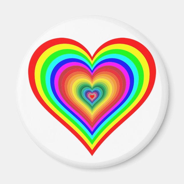 Rainbow Heart Magnet (Framsidan)