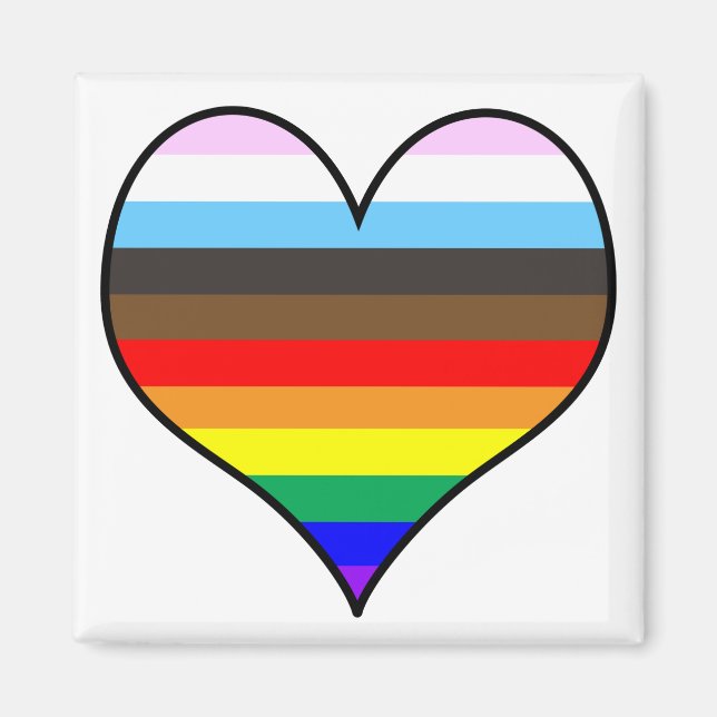 Rainbow Heart Magnet (Framsidan)
