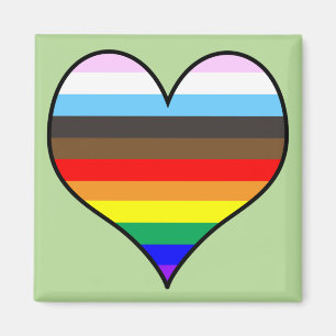 Rainbow Heart Magnet