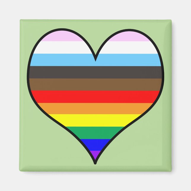 Rainbow Heart Magnet (Framsidan)