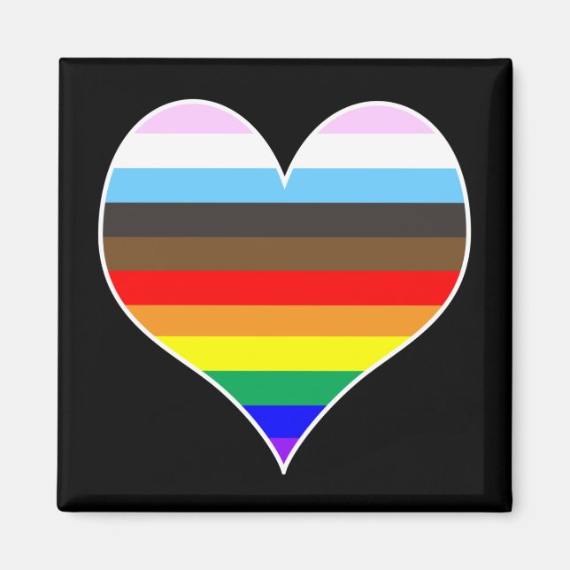 Rainbow Heart Magnet (Framsidan)
