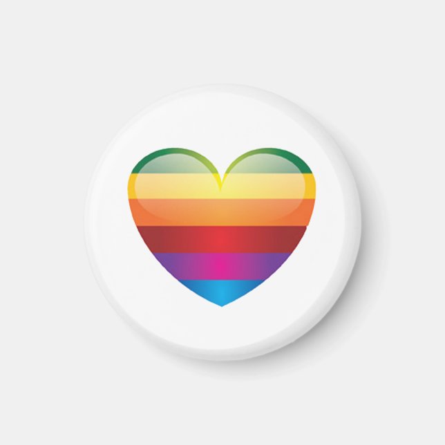 Rainbow Heart Magnet (Framsidan)