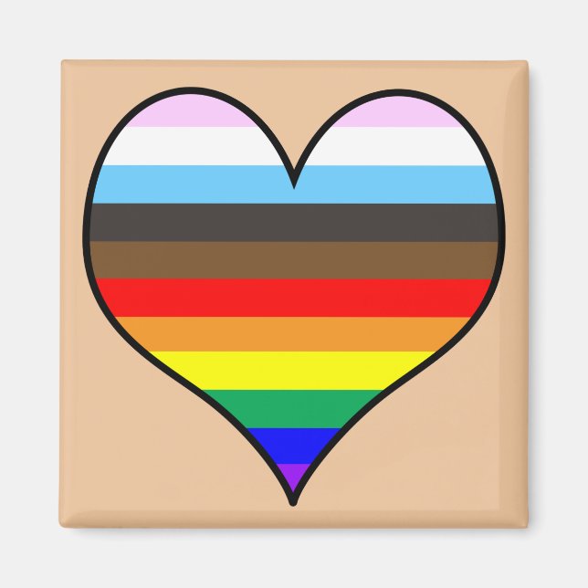 Rainbow Heart Magnet (Framsidan)