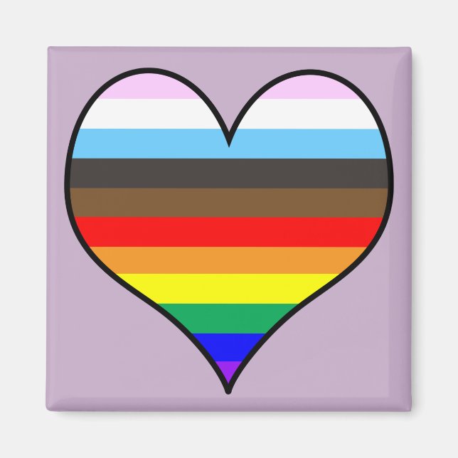 Rainbow Heart Magnet (Framsidan)