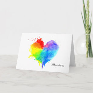 Rainbow Heart-mappat anteckningskort