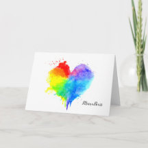 Rainbow Heart-mappat anteckningskort