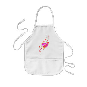 Rainbow Heart med stjärnor Barnförkläde
