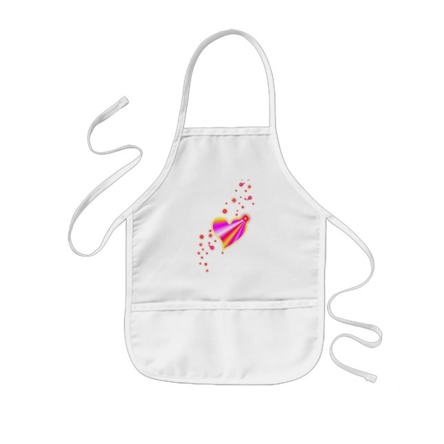 Rainbow Heart med stjärnor Barnförkläde (Framsidan)