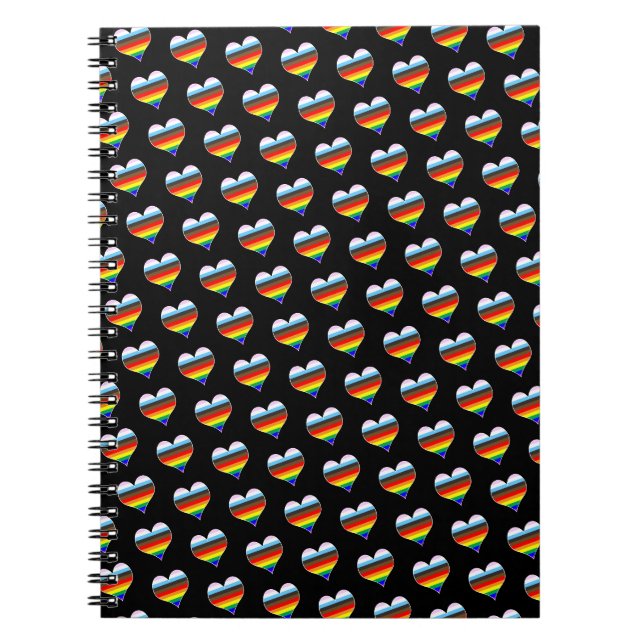 Rainbow Heart Mönster bärbar dator Anteckningsbok (Framsidan)