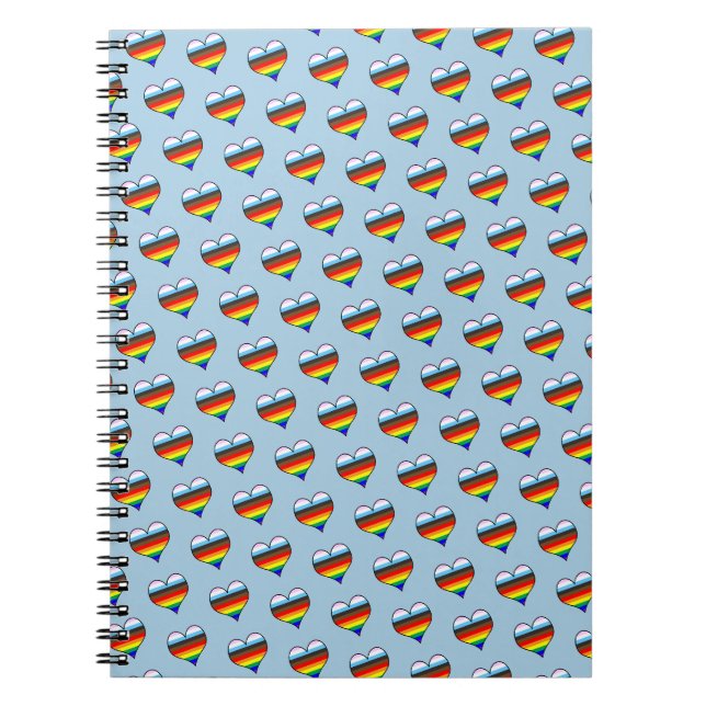Rainbow Heart Mönster bärbar dator Anteckningsbok (Framsidan)