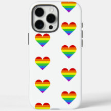 Rainbow Heart Mönster iPhone 16 Pro Max Fodral