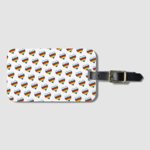 Rainbow Heart Mönster Luggage Tag Bagagebricka