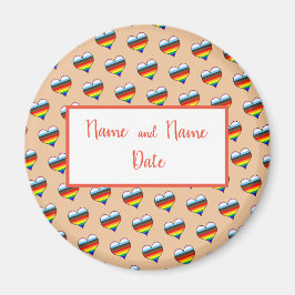 Rainbow Heart Mönster Magnet