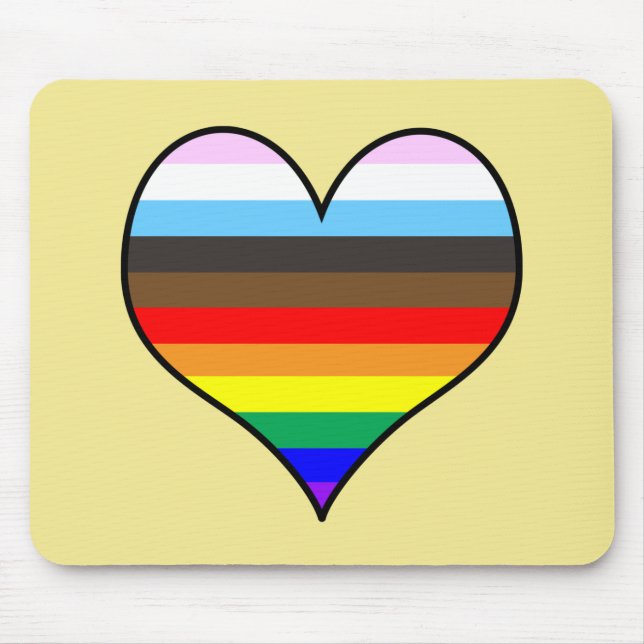 Rainbow Heart Mouse Pad Musmatta (Framsidan)