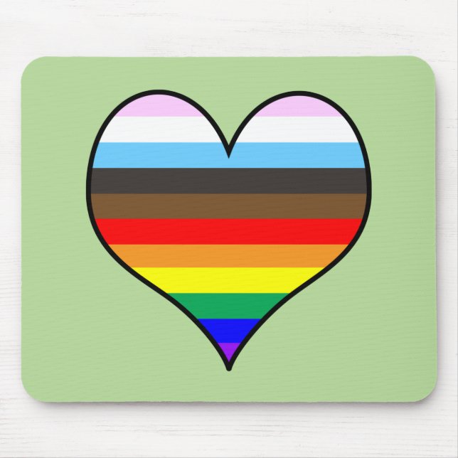 Rainbow Heart Mouse Pad Musmatta (Framsidan)