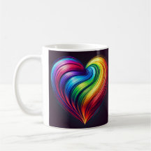 Rainbow Heart Mugg