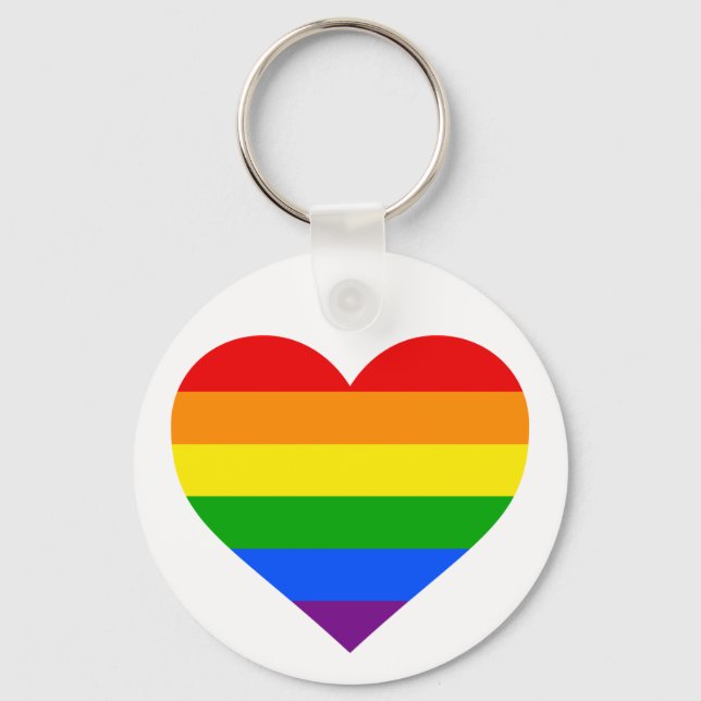"RAINBOW HEART" NYCKELRING (Framsida)