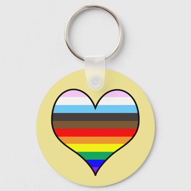 Rainbow Heart Nyckelring (Framsida)