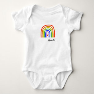 Rainbow Heart Nyfödd bebis NAMN Sweet Kärlek T Shirt