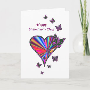 Rainbow Heart och Butterfly Helgkort
