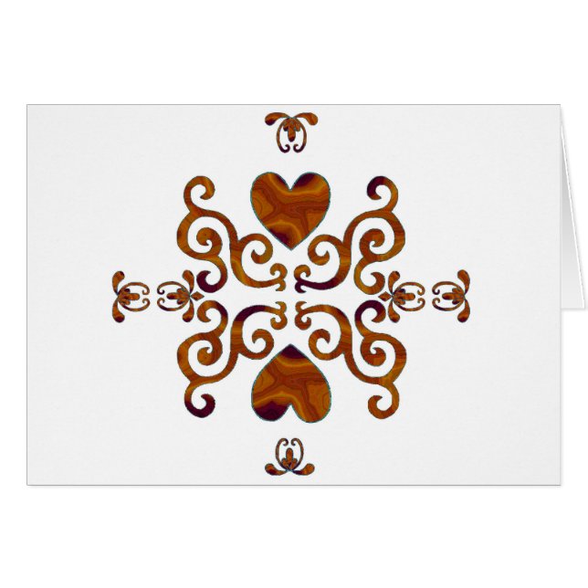 Rainbow Heart och Lily Hälsningskort (Framsidan Horizontal)