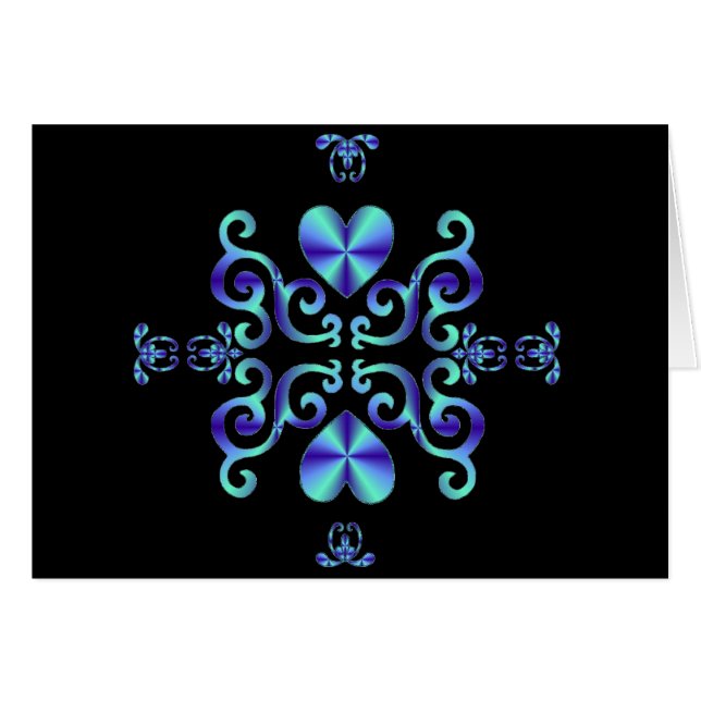 Rainbow Heart och Lily Hälsningskort (Framsidan Horizontal)