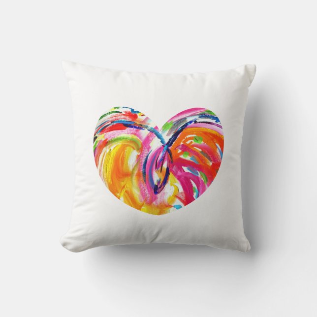 Rainbow Heart of Joy Pillow Kudde (Framsida)