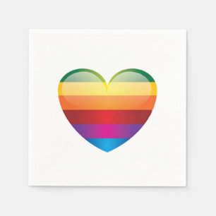 Rainbow Heart Pappersservett