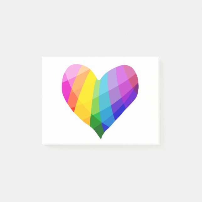 Rainbow Heart Post-it Block (Framsida)
