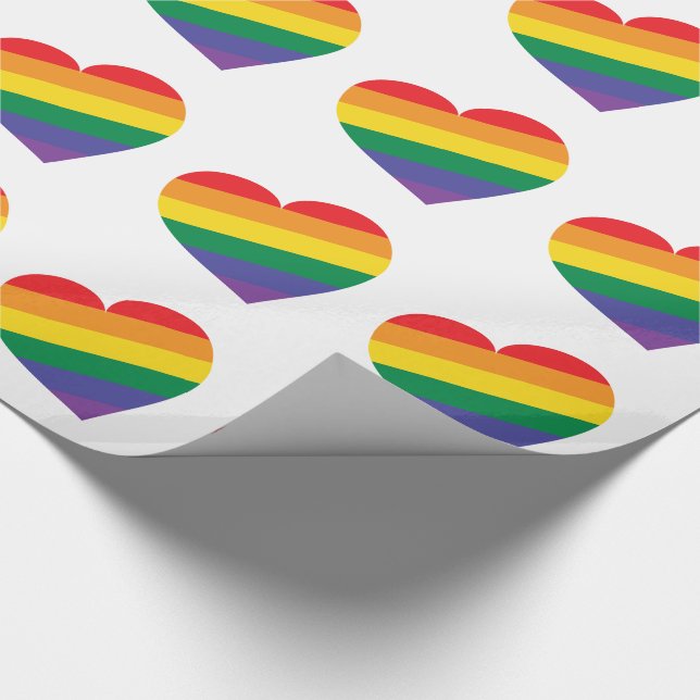 Rainbow Heart Presentpapper (Hörn)