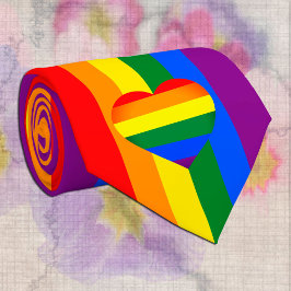 Rainbow Heart & Pride Rainbow Flagga /LGBT communi Slips