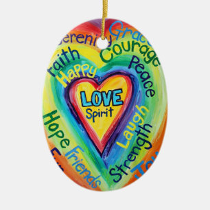 Rainbow Heart Spirit Ord Ornament