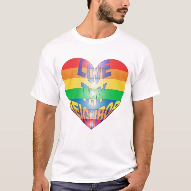 Rainbow Heart T Shirt (Framsida)