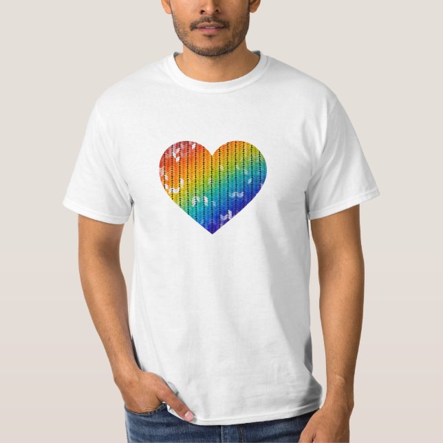 Rainbow Heart T-Shirt (Framsida)