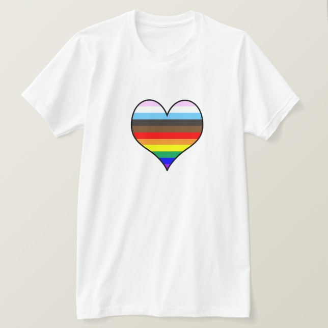 Rainbow Heart T Shirt (Design framsida)