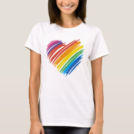 Rainbow Heart T Shirt