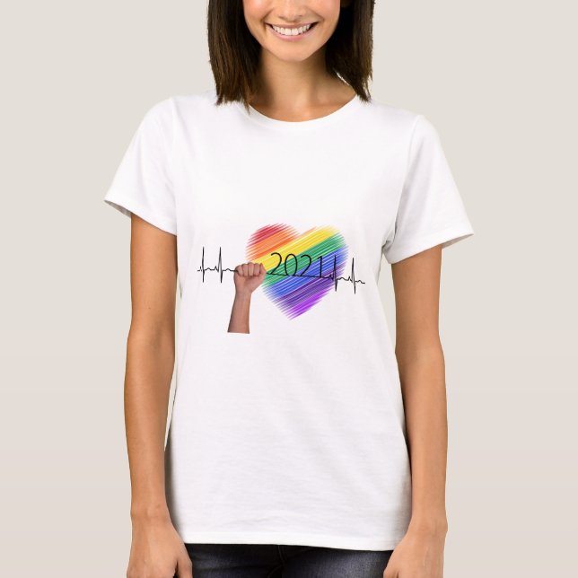 Rainbow Heart T-Shirt (Framsida)