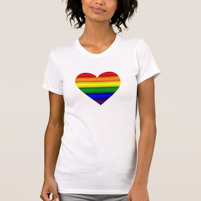 Rainbow Heart Tee Shirt (Framsida)