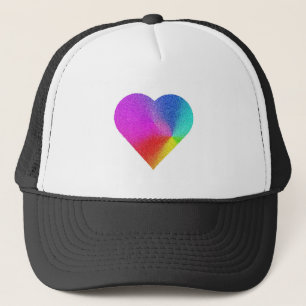 Rainbow Heart Truckerkeps
