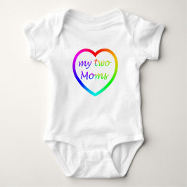 Rainbow Heart Two Mammor T Shirt