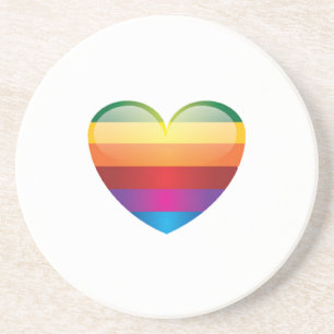 Rainbow Heart Underlägg