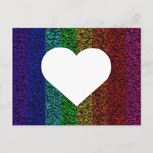 Rainbow Heart Vykort (Framsida)