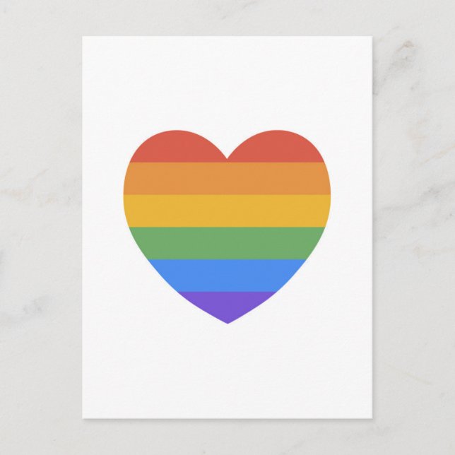 Rainbow Heart Vykort (Framsida)