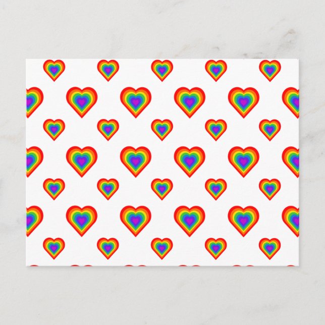Rainbow Heart Vykort (Framsida)