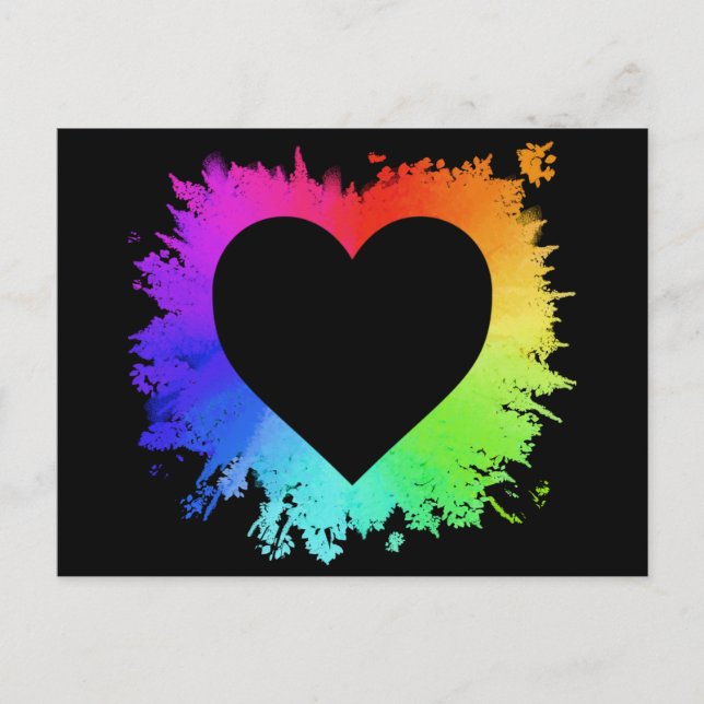 Rainbow Heart Vykort (Framsida)