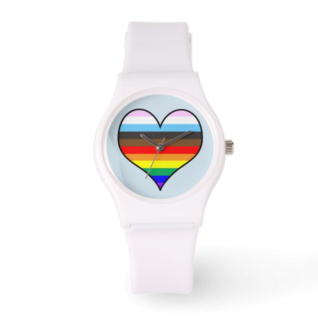 Rainbow Heart Watch Armbandsur (Framsida)