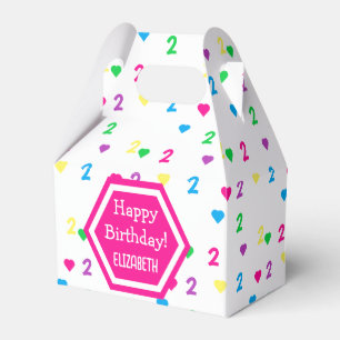 Rainbow Hearts 2:a födelsedagen Presentaskar