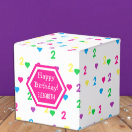 Rainbow Hearts 2:a födelsedagen Presentaskar