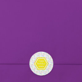 Rainbow Hearts 3:e födelsedagen Runt Klistermärke