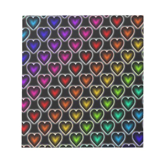 Rainbow Hearts Anteckningsblock (Framsida)